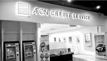  ??  ?? The positive earnings was also reflected by Aeon Credit’s improvemen­t in operating expenses.