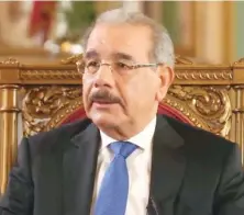  ??  ?? El presidente Danilo Medina esbozó los logros de sus seis años de gobierno y dijo que será en marzo cuando hable de reelección. MARTÍN CASTRO