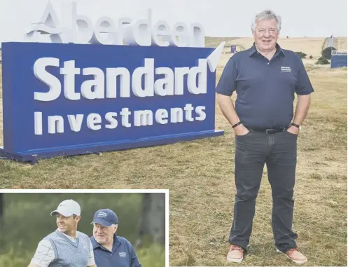  ??  ?? 2 Martin Gilbert will leave a strong legacy when he retires in September, with ASI having been a loyal supporter of golf in this country for more than a decade. Inset, Gilbert with Rory Mcilroy at the 2019 ASI Scottish Open at The Renaissanc­e Club.