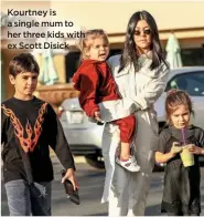  ??  ?? Kourtney is a single mum to her three kids with ex Scott Disick Kim has described pal Cheryl as “gorgeous”