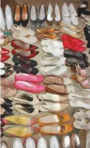  ??  ?? Olivia Smith Moore, the final owner of the Ace of Clubs House, owned more than 500 pairs of shoes, most of which are on display at the house