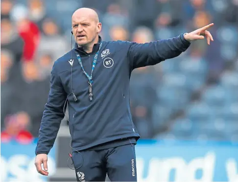  ??  ?? POINTING THE WAY: As part of the Lions coaching staff, Gregor Townsend can argue the case for Scotland players.