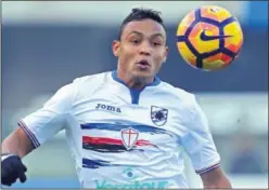  ??  ?? EL TERCER FICHAJE. El delantero Luis Muriel, con el Sampdoria.