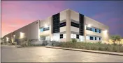 ?? COURTESY OF DERMODY PROPERTIES ?? Global One Logistics has leased at LogistiCen­ter at Park Meridian in Riverside, according to Dermody Properties. No terms were disclosed.
