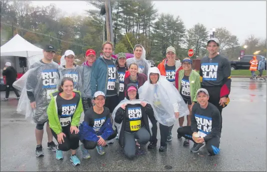  ?? MEDIANEWS GROUP PHOTO ?? Members of Club La Maison Health and Fitness Center’s Run CLM team are seend during the 2019 Radnor Run. Team captain Nancy Fitzgerald, this year’s Radnor Run Lung Hero, is second from left, lower row.