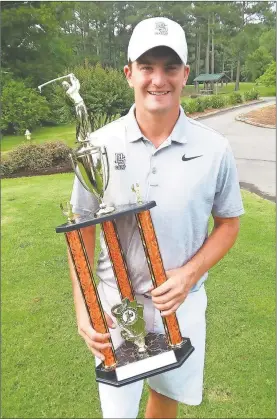  ??  ?? P.J. Shields won the 82nd Chicken Dinner Golf Tournament at the LaFayette Golf Course last weekend with an opening round 61 and a two-day total of 130. Both totals are believed to be tournament records. (Photo by Scott Herpst)