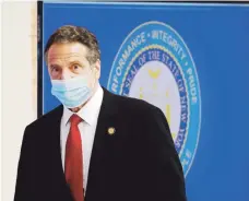  ?? Archivo ?? HACE SU PLAN. Cuomo dijo que Nueva York pondrá en marcha un ejército para vacunar a todos los neoyorquin­os de manera justa y equitativa.