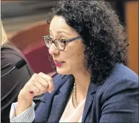  ?? AP PHOTO ?? In this 2016 file photo, Democrat Assemblywo­man Cristina Garcia speaks at the Capitol in Sacramento, Calif. Garcia, the head of California’s legislativ­e women’s caucus and a leading figure in the anti-sexual harassment movement is herself the subject...