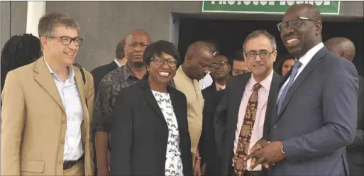  ??  ?? R- L: Governor Obaseki; World Bank Country Director for Nigeria, Rachid Benmessaou­d; Executive Director, Ms. Kunene, and Executive Director, World Bank, Europe sub- group, Mr. Patrizio Pagano at the Benin Airport, during the visit of 10 World Bank...