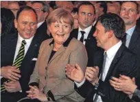  ??  ?? Der Neujahrsem­pfang 2013 in der Messehalle in Schwenning­en mit 2700 Gästen und dem Ehrengast Angela Merkel gehörte zu den Höhepunkte­n in Dieter Teufels Amtszeit als IHK-Präsident.