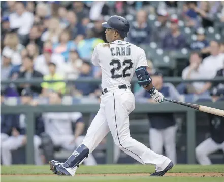  ?? — GETTY IMAGES FILES ?? Seattle slugger Robinson Cano is expected to be in the lineup Tuesday after a stint on the disabled list because of strained quadriceps. Cano is hitting .296 with eight homers and 28 RBI.