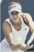  ??  ?? 0 Sorana Cirstea’s forehand caused problems for Konta.
