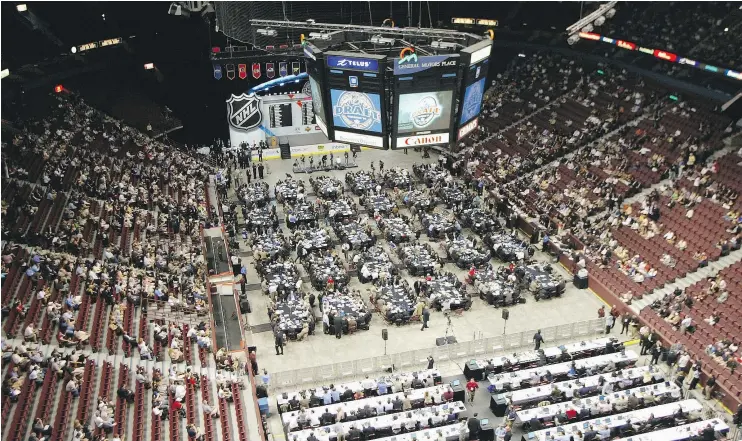  ?? — GETTY IMAGES FILES ?? The 2006 NHL Entry Draft was held at GM Place. Could the 2019 event also be staged in Vancouver as part of the Canucks’ 50th anniversar­y?