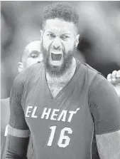  ?? MICHAEL LAUGHLIN/SUN SENTINEL ?? Miami would like to get James Johnson back, but he is getting interest from the Rockets and Clippers.