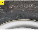  ??  ?? Inspect the tyre on the spare and check the date stamp to see how old it is