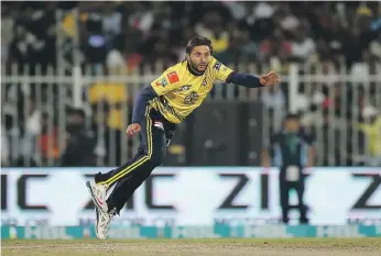  ?? Pawan Singh / The National ?? Shahid Afridi’s form picked up since moving to Karachi Kings from Peshawar Zalmi, where Darren Sammy led the latter franchise to the 2016 title. The West Indies all-rounder also has championed for cricket returning to Pakistan with fans labelling him...