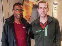  ?? Foto: Privat ?? Zwei Marathonlä­ufer mit Tokio-hoffnungen: Ben Sathre (r.) und Yonas Kinde.