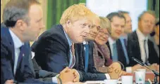 ?? AFP ?? UK Prime Minister Boris Johnson speaks during his first cabinet meeting since winning the election, in London on Tuesday.