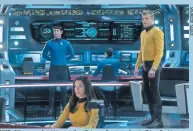  ??  ?? PIKE, su primer oficial Number One (Rebecca Romijn) y Spock (Ethan Peck), protagoniz­arán la nueva producción