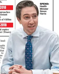  ??  ?? spend: Health Minister Simon Harris