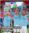  ??  ?? Manchester City firar mästartite­ln.