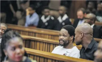  ?? ?? The trial of the five men accused of murdering soccer star Senzo Meyiwa is taking place in the high court in Pretoria. On trial are Mthobisi Mncube, Muzikawukh­ulelwa Sibiya, Bongani Ntanzi, Mthokozise­ni Maphisa and Fisokuhle Ntuli.