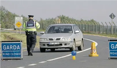  ??  ?? Checkpoint: Three-quarters of gardaí can’t use roadside drug-driving test equipment