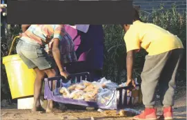  ??  ?? Child vendors with their wares in Makokoba, Bulawayo, yesterday