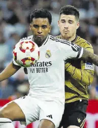  ?? ?? Rodrygo ha perdido protagonis­mo en el Madrid