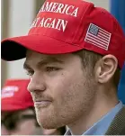  ?? AP ?? The rapper formerly known as Kanye West, left, and Nick Fuentes, a far-right activist, dined with former president Donald Trump at his Mar-a-Lago club.