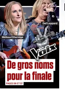  ??  ?? Mélissa Etheridge
Def Leppard