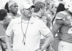  ?? Tom Reel / Staff photograph­er ?? UT coach Tom Herman didn’t envision his team at 5-3 at this point of the season, but he insists the Longhorns still have a lot to play for the rest of the way.