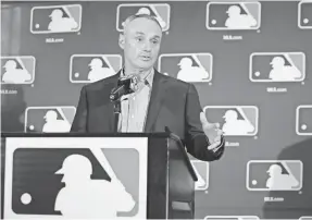  ?? MARK J. REBILAS/USA TODAY SPORTS ?? The slow MLB offseason presented a challenge for Commission­er Rob Manfred, and Eric Hosmer thinks “something is wrong.”