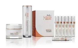  ??  ?? Youth Bank’s Time Invest range represents the achievemen­t of extensive research into carefully formulated botanicals that are both gentle and effective.