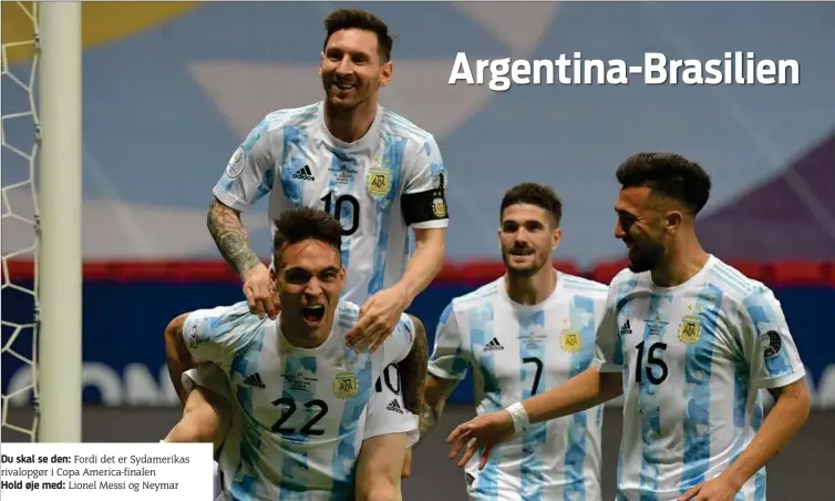  ?? FOTO: RITZAU SCANPIX ?? Messi er stadig Argentinas helt store stjerne, men han mangler at føre sit land til en sejr i enten Copa America eller VM.