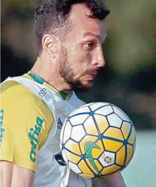  ?? Cesar Greco - 26.set.16/Ag. Palmeiras/Divulgação ?? Edu Dracena é principal candidato a substituir Mina, convocado pela Colômbia; o Verdão tenta bater o Santa Cruz, amanhã, para abrir vantagem sobre o Fla