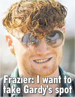  ??  ?? IF LOOKS COULD KILL: Clint Frazier shows off his new hairdo and nose piercing after working out Wednesday at the Yankees’ minor league complex.