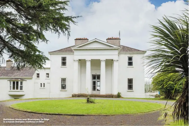  ??  ?? Ballindoon House near Riverstown, Co Sligo is a classic Georgian residence on 80ac