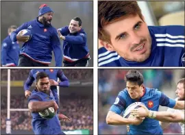  ?? (Photos AFP, MaxPPP, PQR/Midi Libre) ?? Les Bleus Bastareaud, Bonneval, Taofifenua et Trinh-Duc (de g. à dr. et de haut en bas) défendront les couleurs rouge et noire, ce week-end.