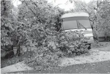  ??  ?? Last week's ice storm that hit the Oklahoma City area caused widespread power outages. Tens of thousands of people remain without power, but utility officials said all power should be restored by this weekend. [DOUG HOKE/ THE OKLAHOMAN]