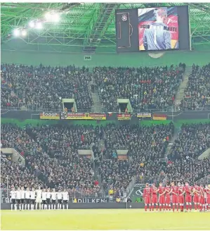  ?? FOTO: DPA ?? Die Nationalel­f wird am 7. Juni zum neunten Mal im 2004 eröffneten BorussiaPa­rk zu Gast sein. Hier ein Bild aus dem Spiel 2019 gegen Belarus.