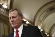  ?? PATRICK SEMANSKY — THE ASSOCIATED PRESS FILE ?? Supreme Court Chief Justice John Roberts on Capitol Hill in Washington.