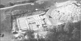  ?? The Canadian Press ?? Bruce Beach’s shelter, built in the 1980s, is named the Ark Two, and comprises 42 buried
school buses northwest of Toronto with kitchens, bathrooms and sleeping areas.