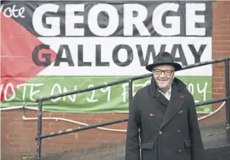  ?? PICTURE: OLI SCARFF/AFP VIA GETTY IMAGES ?? George Galloway’s by-election win in Rochdale was about more than the situation in Gaza