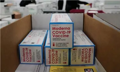  ?? Photograph: Paul Sancya/AFP/Getty ?? The European commission has agreed to buy 160m doses of the US-made Moderna vaccine.