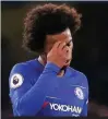  ??  ?? DEJECTED: Blues’ Willian