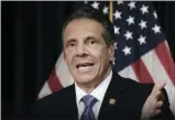  ?? SPENCER PLATT ?? New York Gov. Andrew Cuomo speaks a news conference, Wednesday, May 5, 2021, in New York.