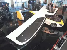  ?? VALERY HACHE, AFP/GETTY IMAGES ?? AeroMobil’s flying car is due out in three years. The $1 million-plus machine would require a runway and a pilot’s license.