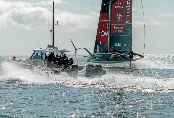  ??  ?? Team New Zealand design boss Dan Bernasconi says 5G is a ‘‘massive’’ advantage and could be where the America’s Cup is won or lost.