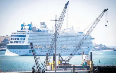  ?? Photo / Michael Craig ?? Chris Darby says the council can bank the $30m cost of a mooring dolphin in favour of ratepayers.
The cruise industry has called for extra wharf capacity, to provide space for the biggest ships.
